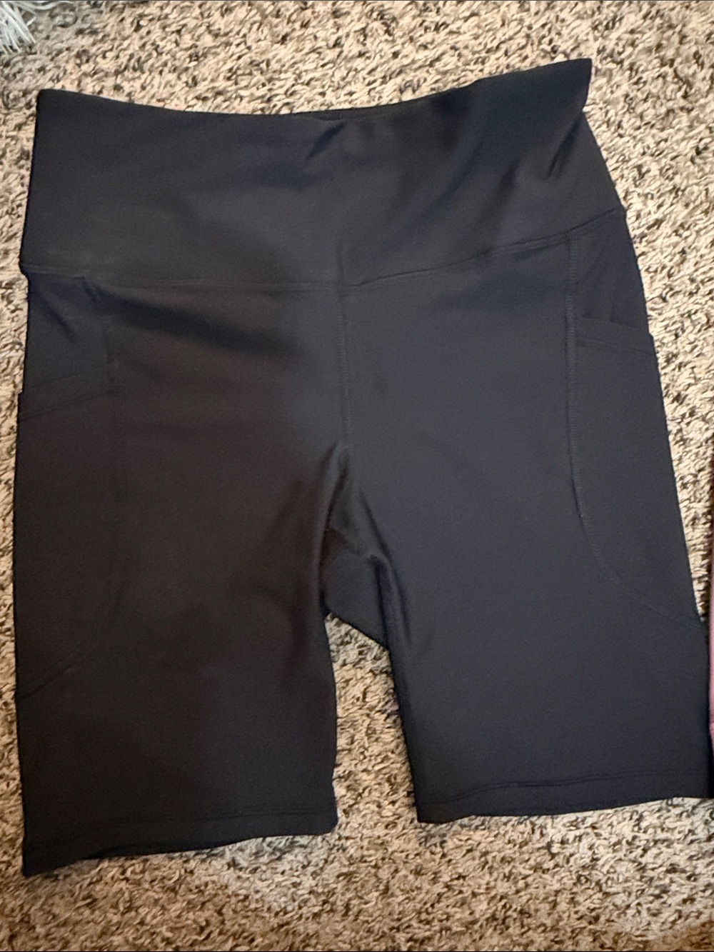 Black High-Waist Performance Bike Shorts